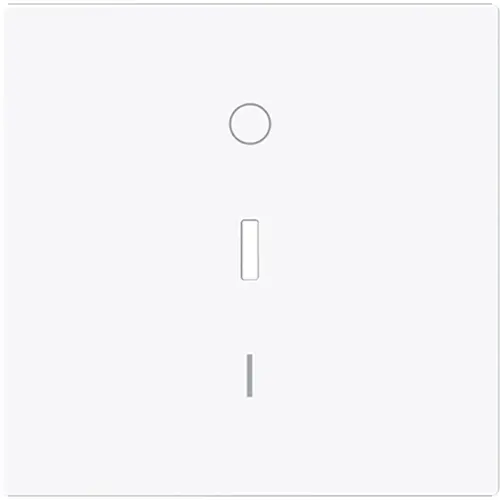 Busch-Jaeger 1788-44G schakelwip met transparant controlevenster en opdruk 0–1 Art Linear studiowit glans