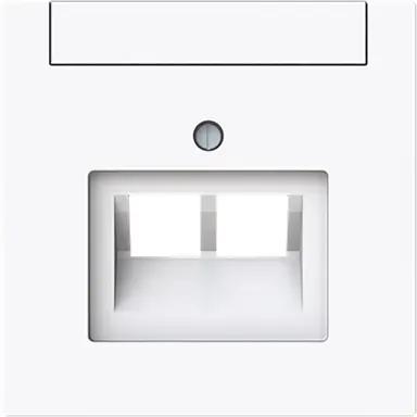 Busch-Jaeger 1803-02-44G centraalplaat RJ45 wandcontactdoos 2-voudig Art Linear studiowit glans