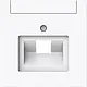 Busch-Jaeger 1803-44G centraalplaat RJ45 wandcontactdoos 1-voudig Art Linear studiowit glans