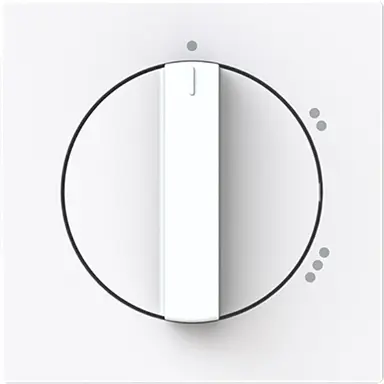 Busch-Jaeger 2542 DR/02-44G draaiknop driestandenschakelaar Art Linear studiowit glans