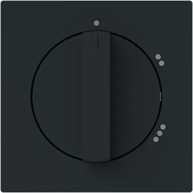 Busch-Jaeger 2542 DR/02-45M draaiknop driestandenschakelaar Art Linear zwart mat