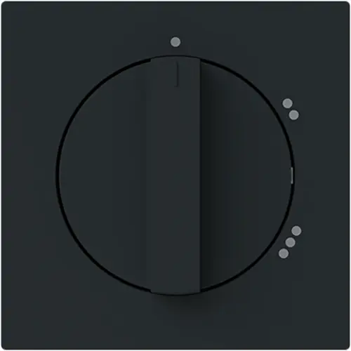 Busch-Jaeger 2542 DR/02-45M draaiknop driestandenschakelaar Art Linear zwart mat