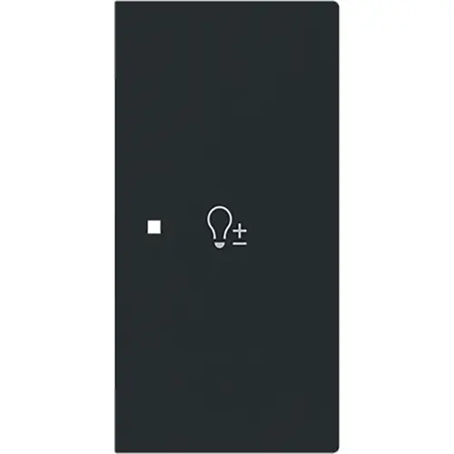 Busch-Jaeger 6234-22-45M bedieningswip rechts symbool dimmer tbv bedieningselement flex 2-voudig Art Linear zwart mat