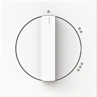 Busch-Jaeger 2542 DR/02-44M draaiknop driestandenschakelaar Art Linear studiowit mat