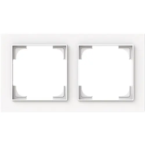 Busch-Jaeger 1722-44M afdekraam 2-voudig Art Linear studiowit mat