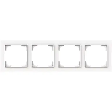 Busch-Jaeger 1724-44M afdekraam 4-voudig Art Linear studiowit mat