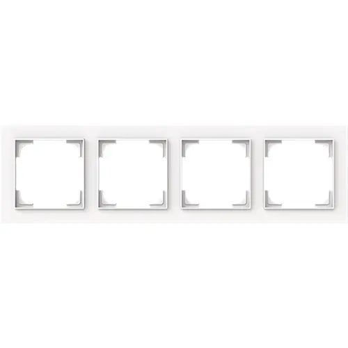 Busch-Jaeger 1724-44M afdekraam 4-voudig Art Linear studiowit mat