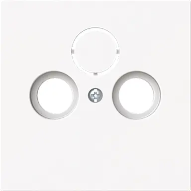Busch-Jaeger 1743-44M centraalplaat antenne / COAX wandcontactdoos Art Linear studiowit mat