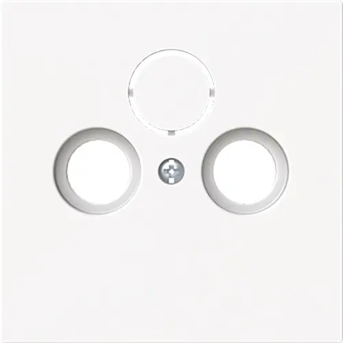 Busch-Jaeger 1743-44M centraalplaat antenne / COAX wandcontactdoos Art Linear studiowit mat