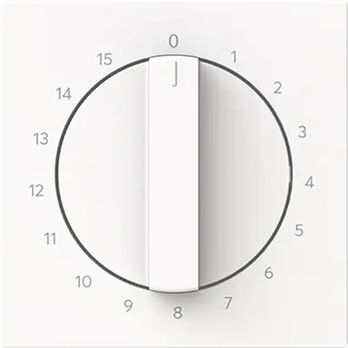 Busch-Jaeger 1770-44M-103 draaigreep tijdschakelaar 15 min Art Linear studiowit mat