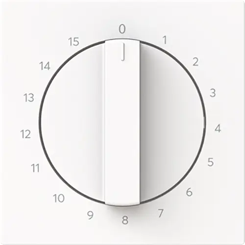 Busch-Jaeger 1770-44M-103 draaigreep tijdschakelaar 15 min Art Linear studiowit mat