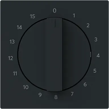 Busch-Jaeger 1770-45M-103 draaigreep tijdschakelaar 15 min Art Linear zwart mat