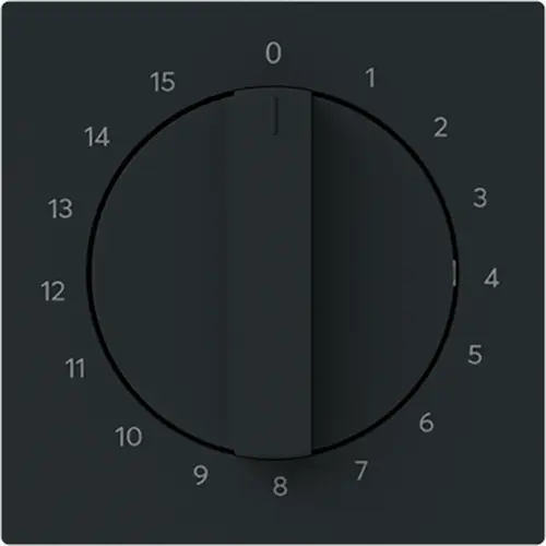 Busch-Jaeger 1770-45M-103 draaigreep tijdschakelaar 15 min Art Linear zwart mat