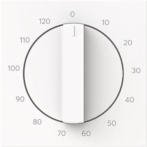 Busch-Jaeger 1771-44M-103 draaigreep tijdschakelaar 120 min Art Linear studiowit mat