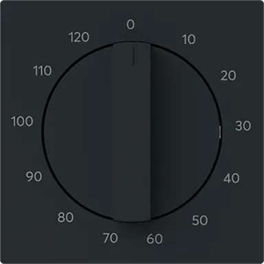Busch-Jaeger 1771-45M-103 draaigreep tijdschakelaar 120 min Art Linear zwart mat