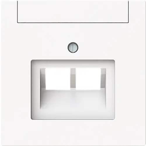 Busch-Jaeger 1803-02-44M centraalplaat RJ45 wandcontactdoos 2-voudig Art Linear studiowit mat