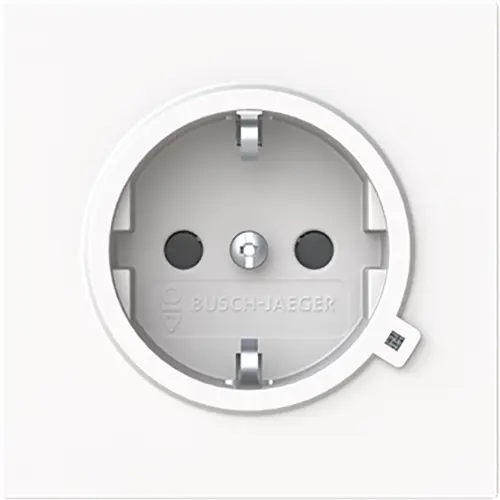 Busch-Jaeger 20 EUCBL-44M wandcontactdoos randaarde kindveilig met LED controleverlichting Art Linear studiowit mat