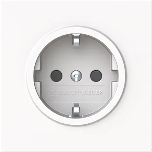Busch-Jaeger 20 EUCRB-44M wandcontactdoos randaarde Safety+ zonder bevestigingsklauwen Art Linear studiowit mat