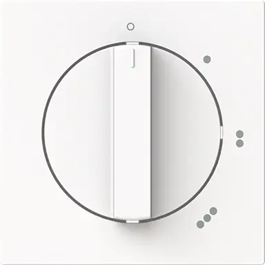 Busch-Jaeger 2542 DR/01-44M draaiknop driestandenschakelaar met nulstand Art Linear studiowit mat