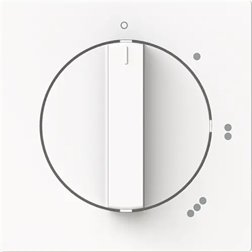 Busch-Jaeger 2542 DR/01-44M draaiknop driestandenschakelaar met nulstand Art Linear studiowit mat