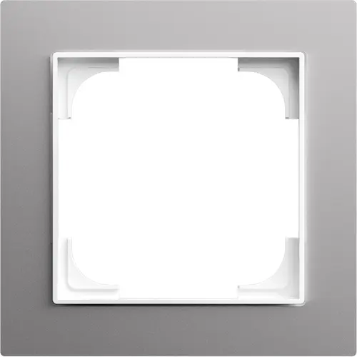Busch-Jaeger 1721-4073 afdekraam 1-voudig Art Linear aluzilver