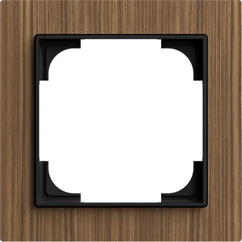 Busch-Jaeger 1721-4086 afdekraam 1-voudig Art Linear hout walnoot