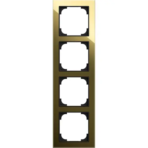 Busch-Jaeger 1724-4013 afdekraam 4-voudig Art Linear glas zwart/goud