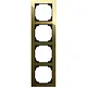 Busch-Jaeger 1724-4013 afdekraam 4-voudig Art Linear glas zwart/goud