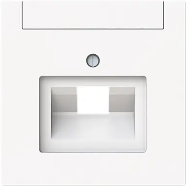 Busch-Jaeger 1803-44M centraalplaat RJ45 wandcontactdoos 1-voudig Art Linear studiowit mat