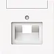 Busch-Jaeger 1803-44M centraalplaat RJ45 wandcontactdoos 1-voudig Art Linear studiowit mat