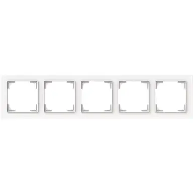 Busch-Jaeger 1725-44M afdekraam 5-voudig Art Linear studiowit mat