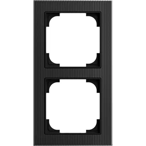 Busch-Jaeger 1722-4025 afdekraam 2-voudig Art Linear glas zwart