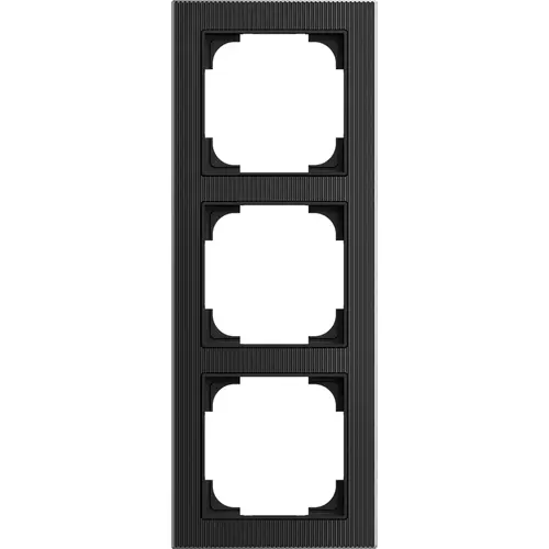 Busch-Jaeger 1723-4025 afdekraam 3-voudig Art Linear glas zwart