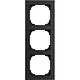 Busch-Jaeger 1723-4025 afdekraam 3-voudig Art Linear glas zwart