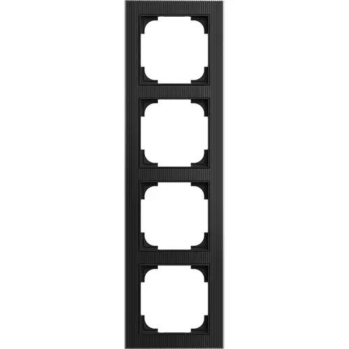 Busch-Jaeger 1724-4025 afdekraam 4-voudig Art Linear glas zwart