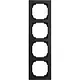 Busch-Jaeger 1724-4025 afdekraam 4-voudig Art Linear glas zwart