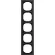 Busch-Jaeger 1725-4025 afdekraam 5-voudig Art Linear glas zwart