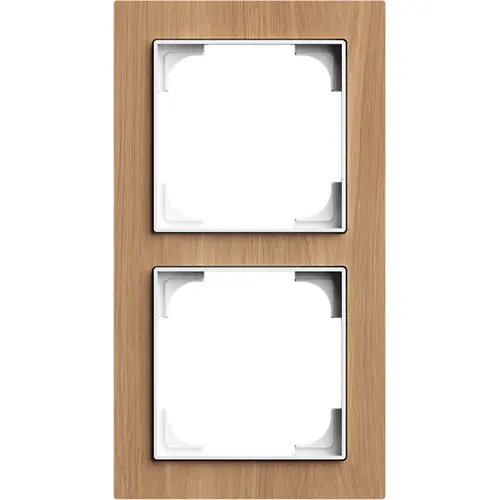 Busch-Jaeger 1722-4083 afdekraam 2-voudig Art Linear hout eiken