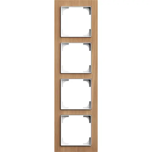 Busch-Jaeger 1724-4083 afdekraam 4-voudig Art Linear hout eiken