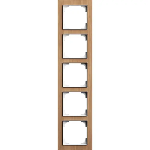 Busch-Jaeger 1725-4083 afdekraam 5-voudig Art Linear hout eiken