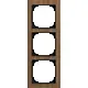 Busch-Jaeger 1723-4086 afdekraam 3-voudig Art Linear hout walnoot