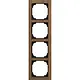 Busch-Jaeger 1724-4086 afdekraam 4-voudig Art Linear hout walnoot