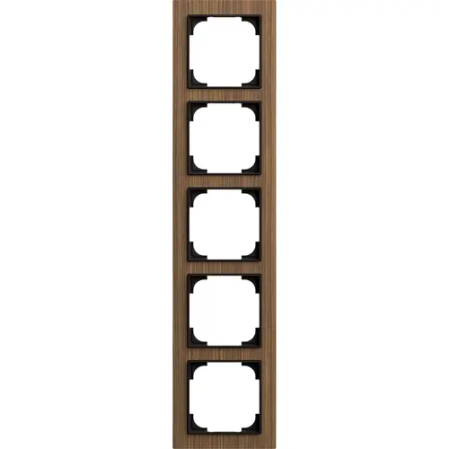Busch-Jaeger 1725-4086 afdekraam 5-voudig Art Linear hout walnoot