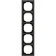 Busch-Jaeger 1725-4045 afdekraam 5-voudig Art Linear papier zwart