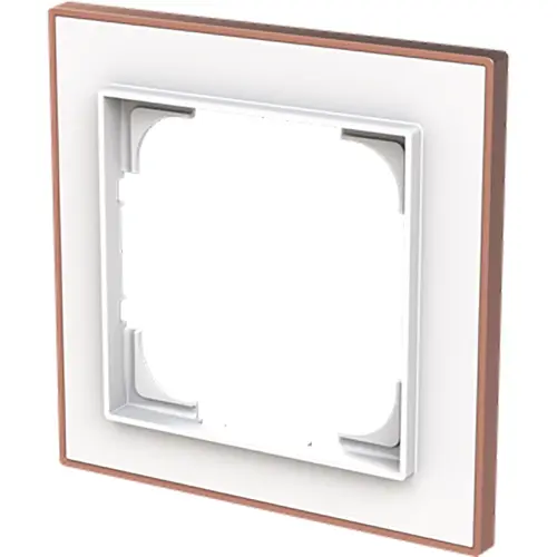 Busch-Jaeger 1721-441M afdekraam 1-voudig Art Linear studiowit mat sierring roségoud
