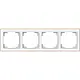 Busch-Jaeger 1724-441M afdekraam 4-voudig Art Linear studiowit mat sierring roségoud