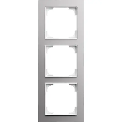 Busch-Jaeger 1723-4073 afdekraam 3-voudig Art Linear aluzilver