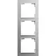 Busch-Jaeger 1723-4073 afdekraam 3-voudig Art Linear aluzilver