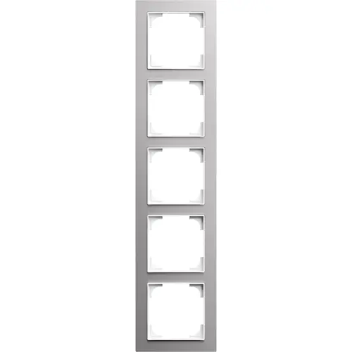 Busch-Jaeger 1725-4073 afdekraam 5-voudig Art Linear aluzilver