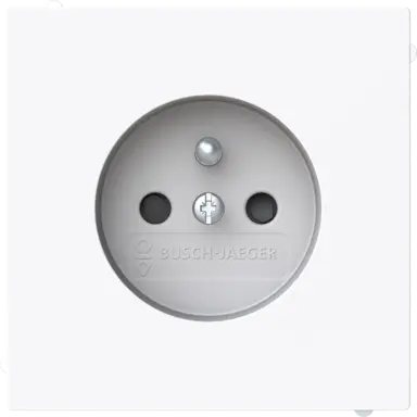 Busch-Jaeger 20-1 MUCB-44G centraalplaat voor wandcontactdoos met penaarde Art Linear studiowit glans